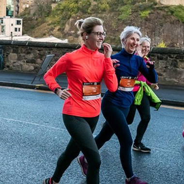 Women runners running in an event
